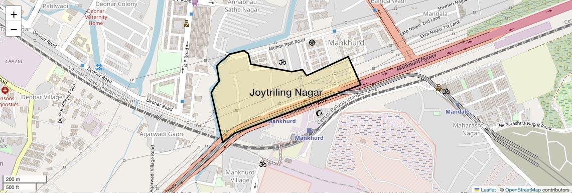 Location Map of Joytriling Nagar, Mumbai