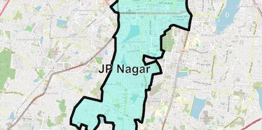 Location Map of JP Nagar, Bangalore