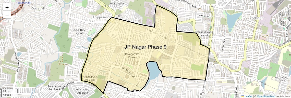 JP Nagar Phase 9 Map