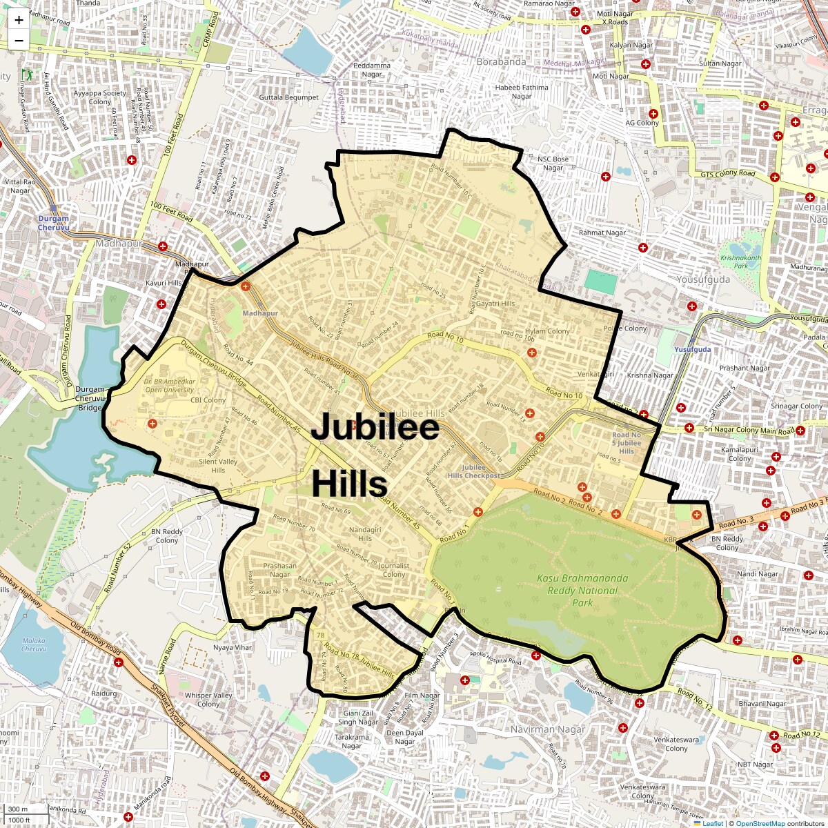 Check Time Travel of Jubilee Hills, Hyderabad