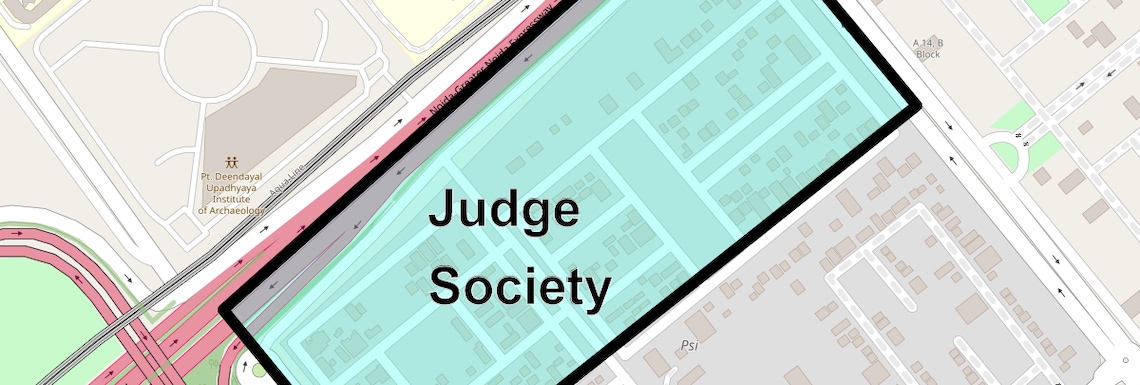 Location Map of Judge Society, Greater Noida