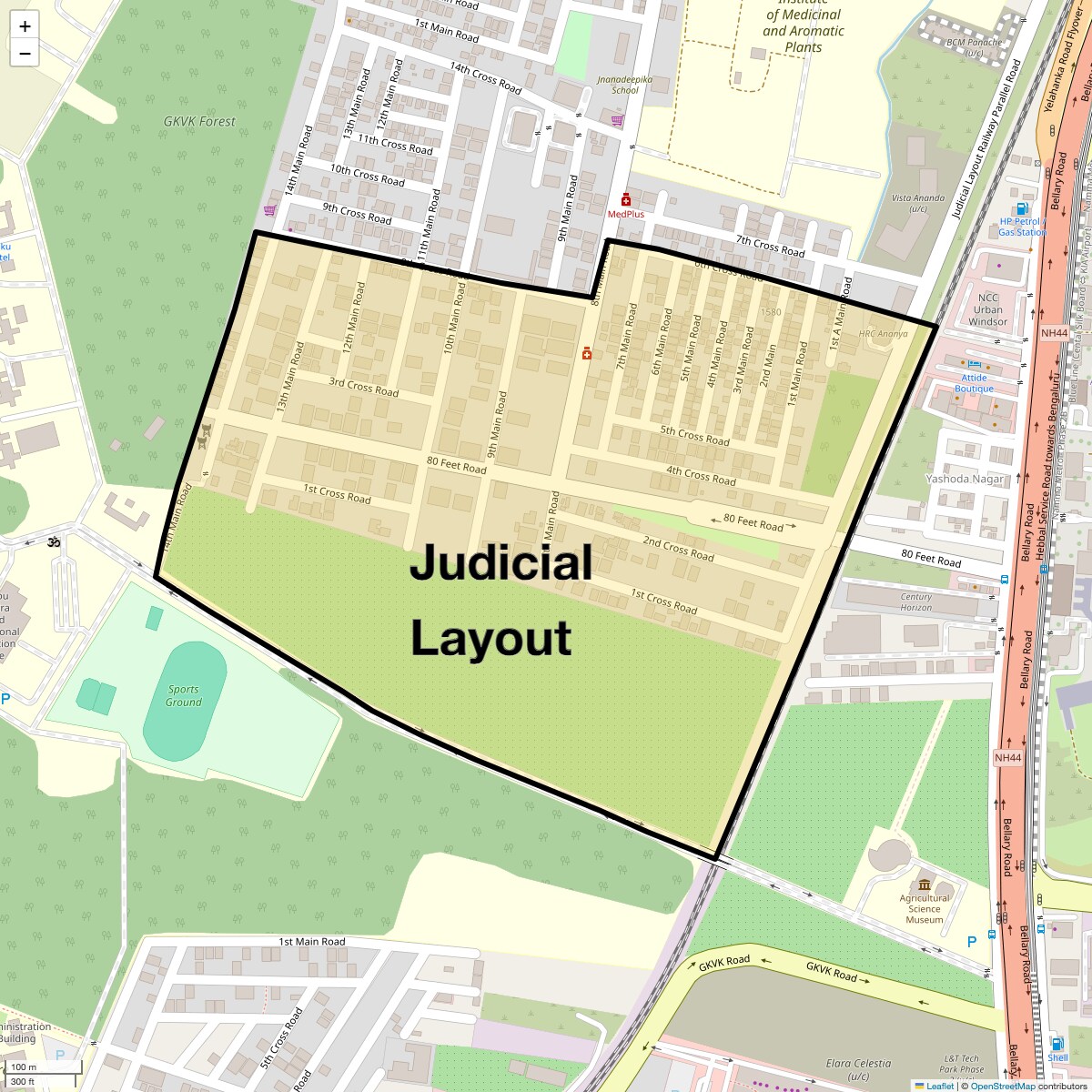 Check Time Travel of Judicial Layout, Bangalore