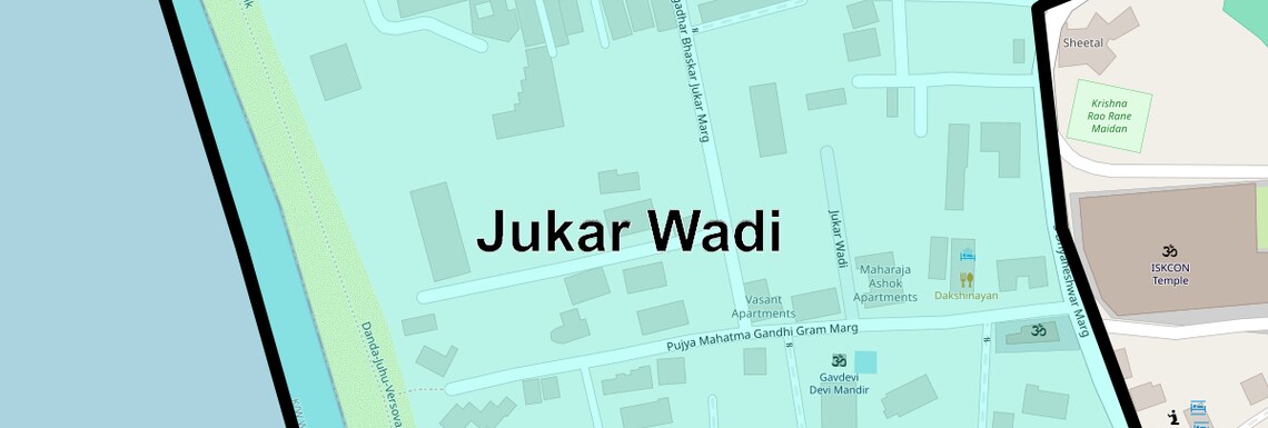 Location Map of Jukar Wadi, Mumbai