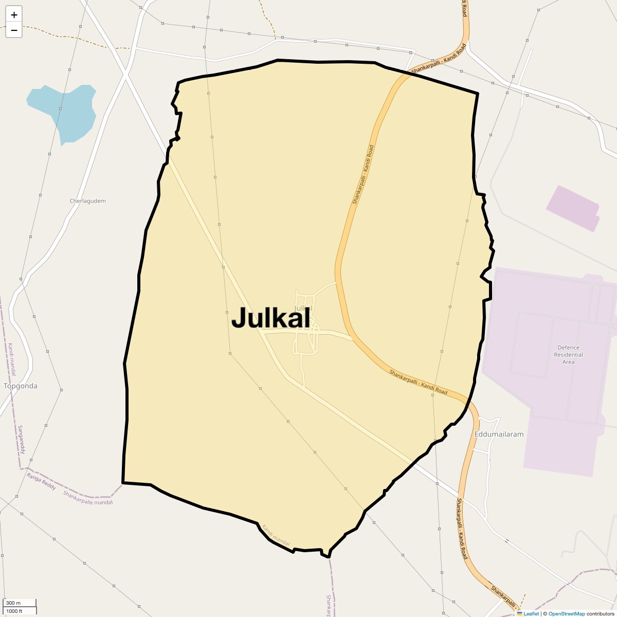 Location Map of Julkal, Hyderabad