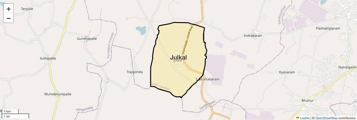 Location Map of Julkal, Hyderabad