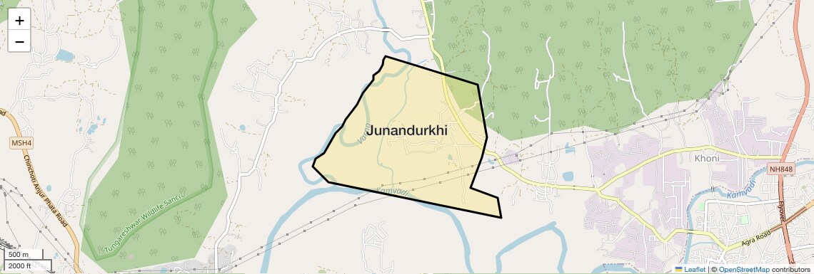Location Map of Junandurkhi, Thane