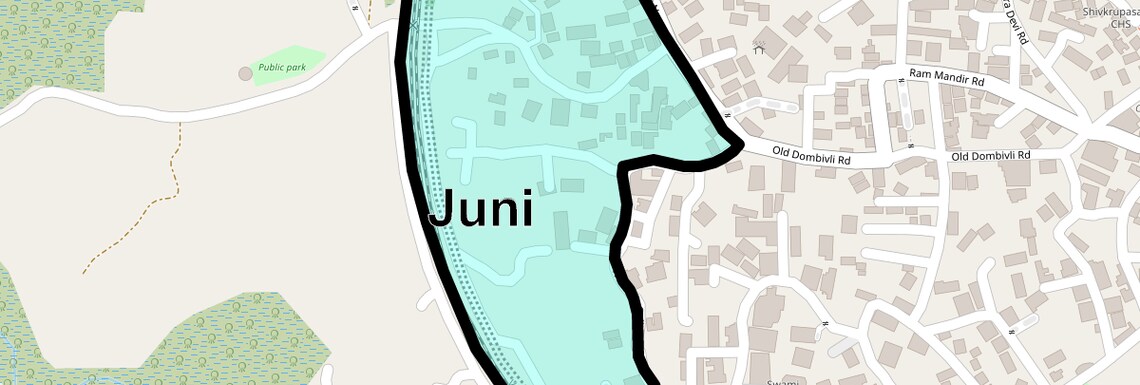 Location Map of Juni, Thane