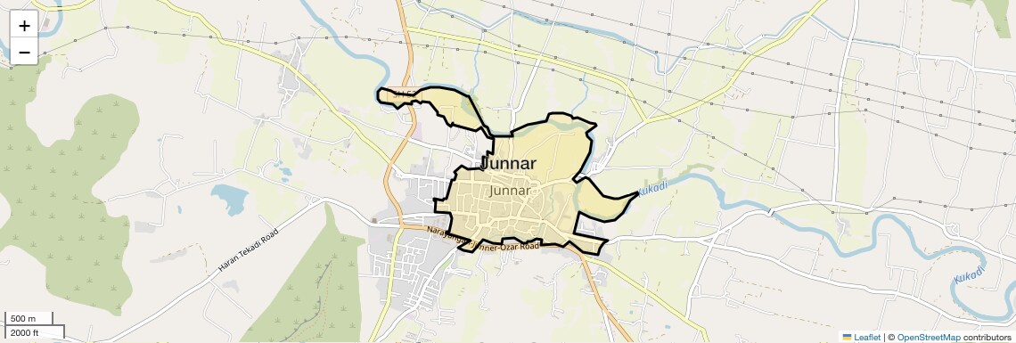 Location Map of Junnar, Pune