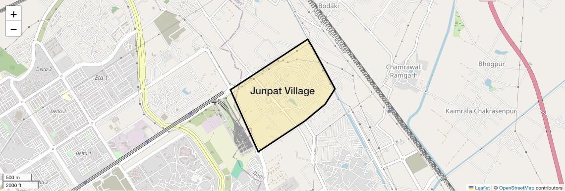 Location Map of Junpat Village, Greater Noida
