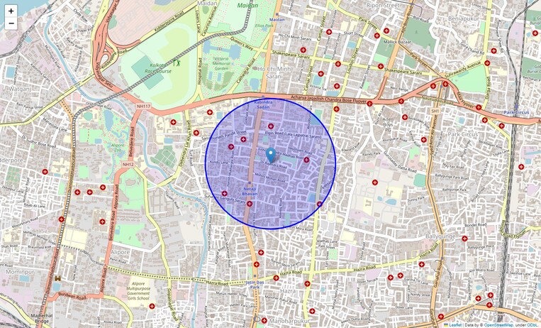 Location Map of Justice Dwarakanath Road