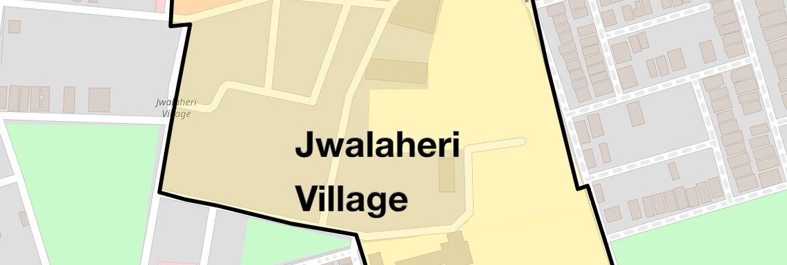 Location Map of Jwalaheri Village, Delhi