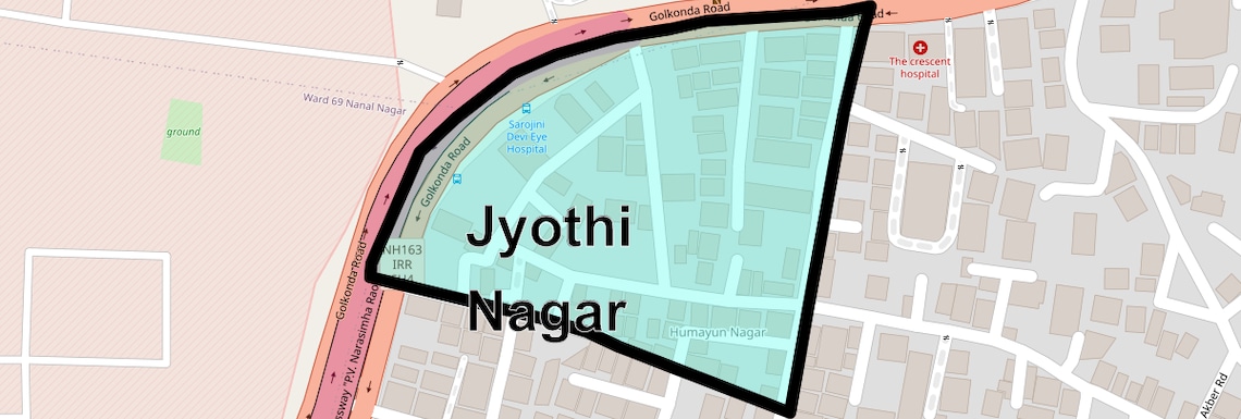 Location Map of Jyothi Nagar, Hyderabad