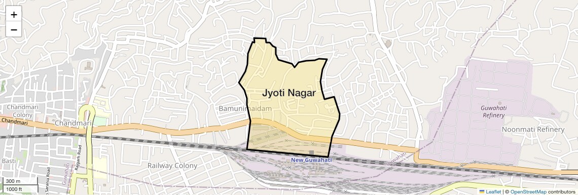 Location Map of Jyoti Nagar, Guwahati