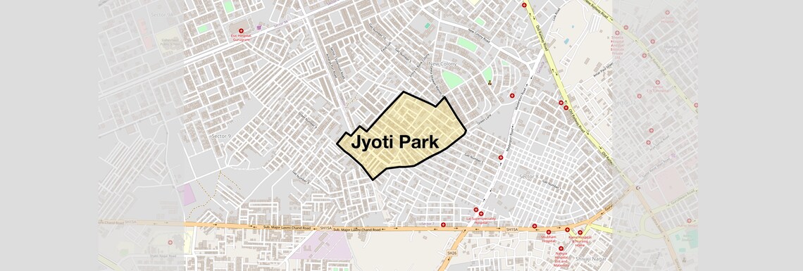 Location Map of Jyoti Park, Gurgaon