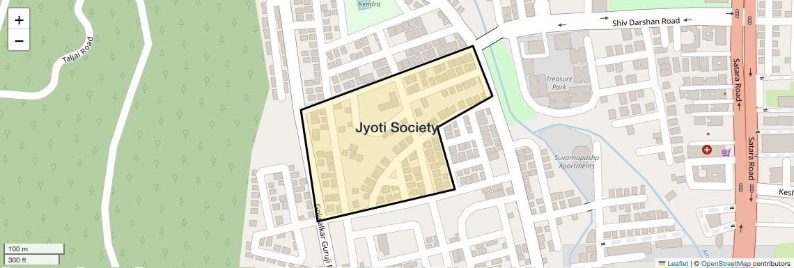 Location Map of Jyoti Society, Pune