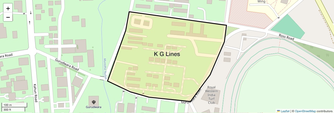 Location Map of K G Lines, Pune