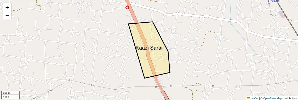 Location Map of Kaazi Sarai, Varanasi