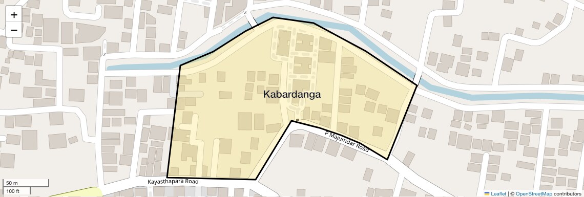 Location Map of Kabardanga, Kolkata