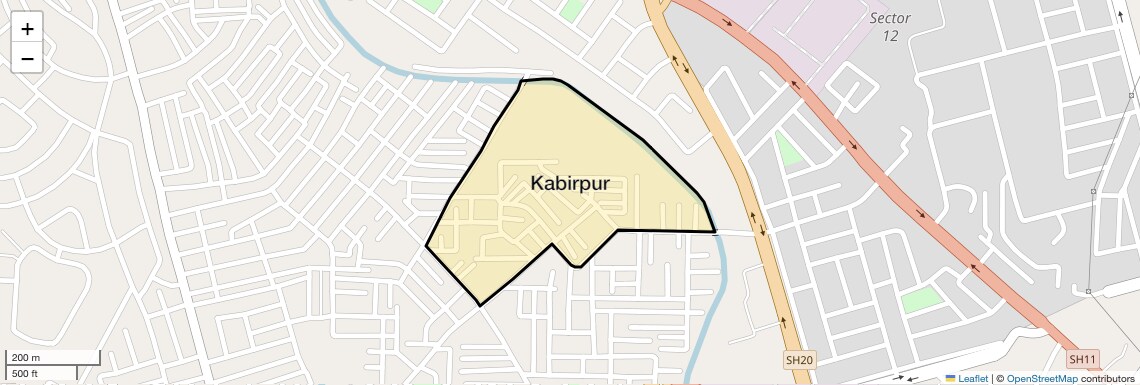 Location Map of Kabirpur, Sonipat