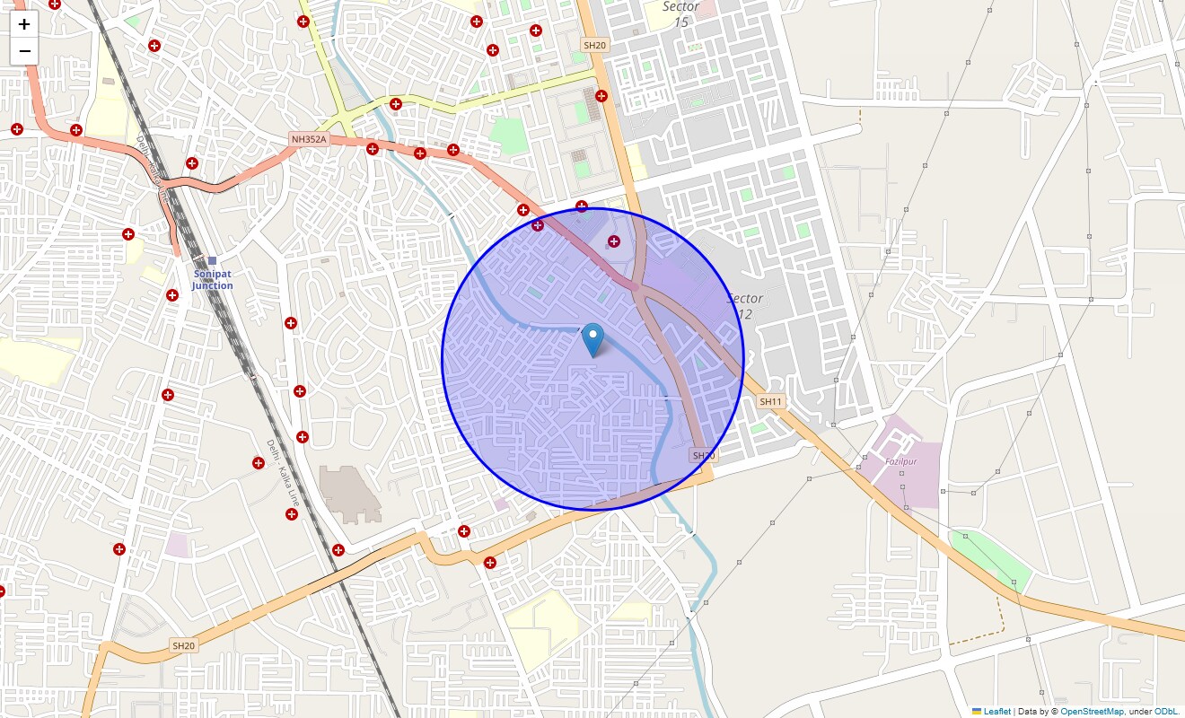 Location Map of Kabirpur, Sonipat