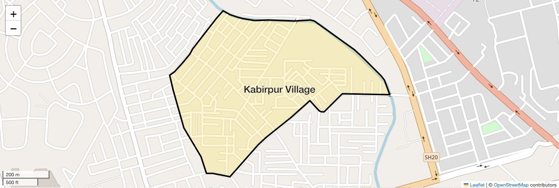 Location Map of Kabirpur Village, Sonipat