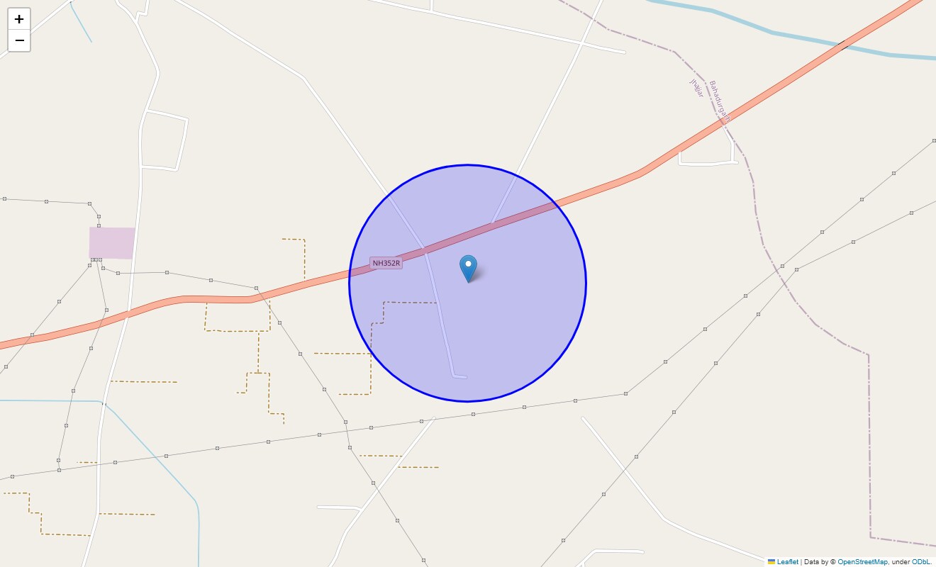 Location Map of Kablana, Bahadurgarh