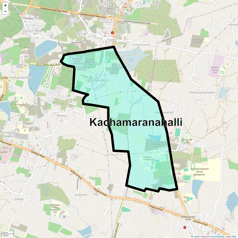 Location Map of Kachamaranahalli