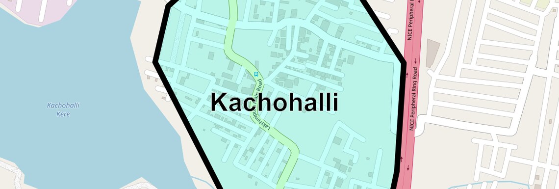 Location Map of Kachohalli, Bangalore