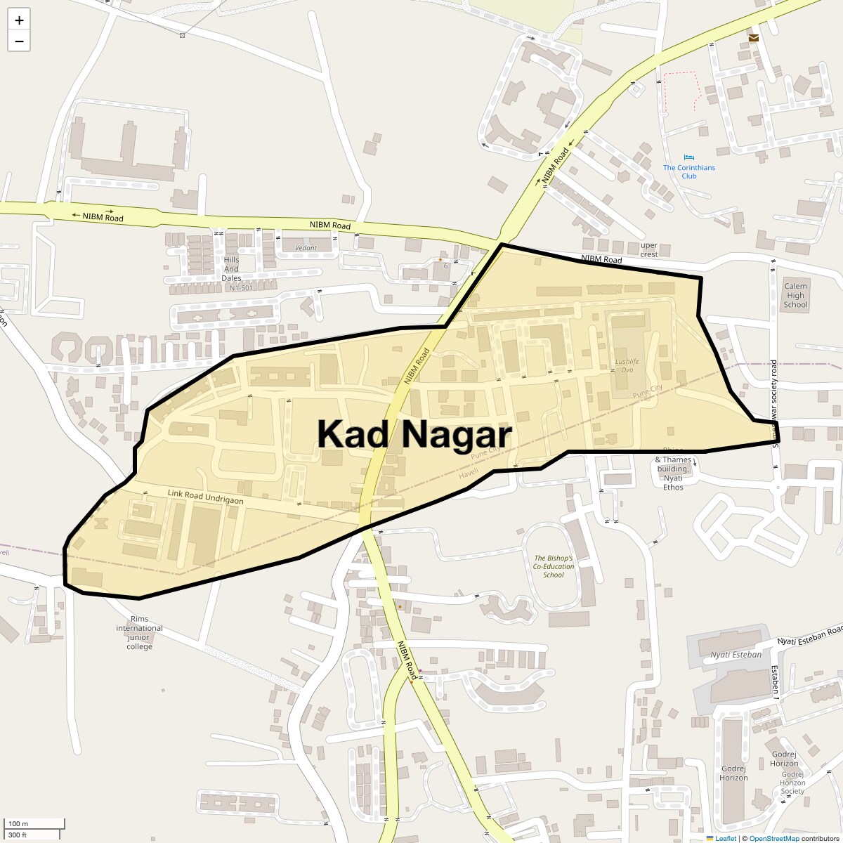 Location Map of Kad Nagar, Pune