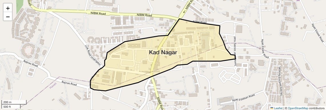 Location Map of Kad Nagar, Pune