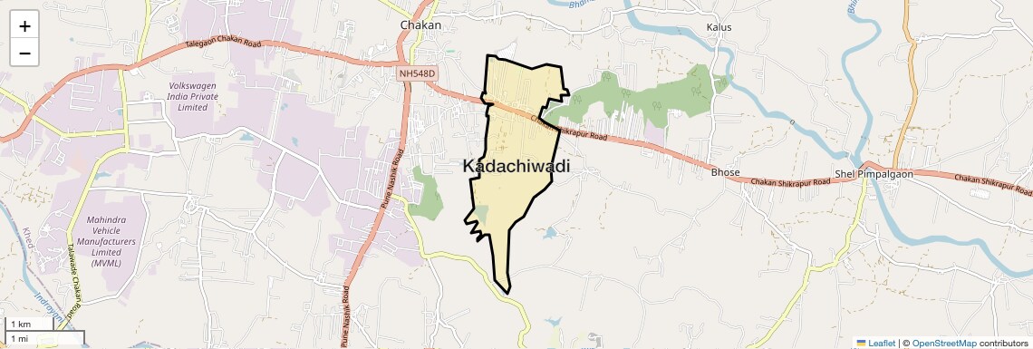 Location Map of Kadachiwadi, Pune