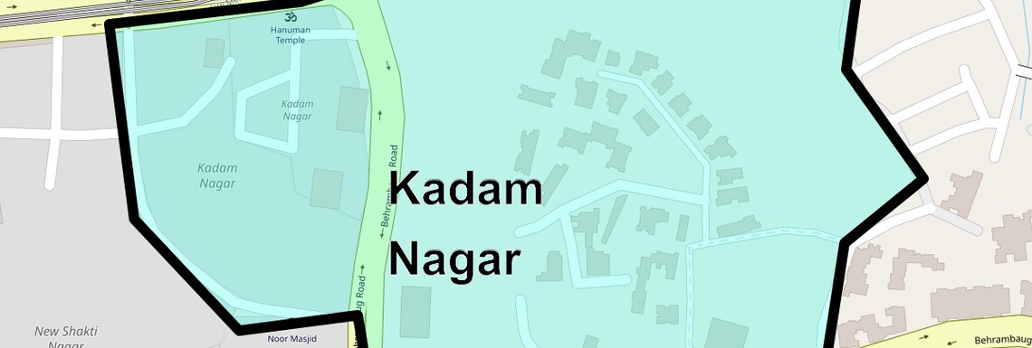Location Map of Kadam Nagar, Mumbai
