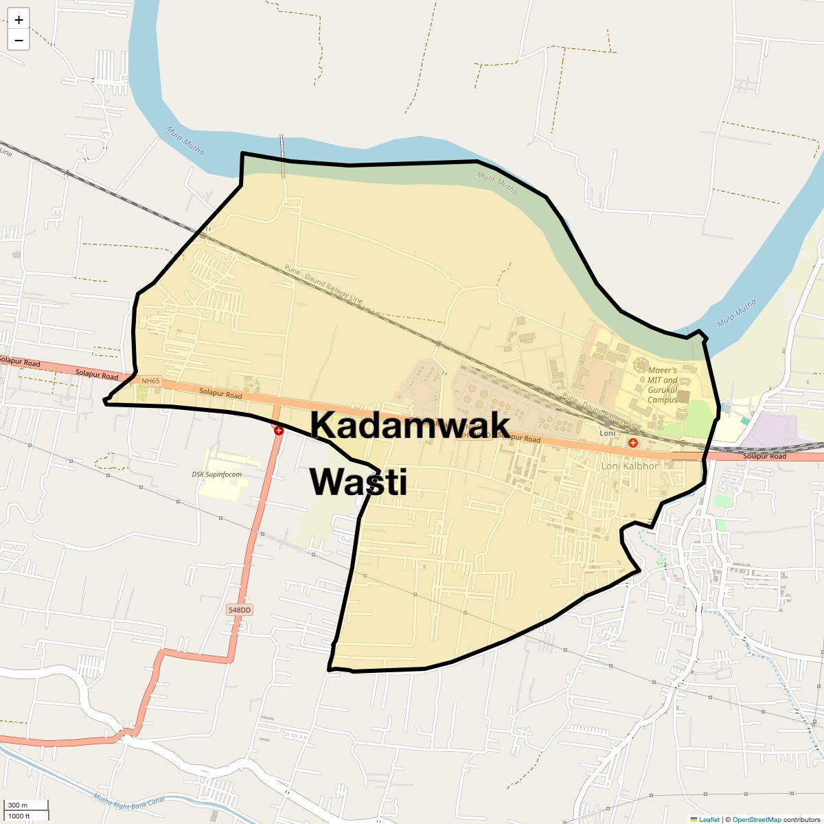 Check Time Travel of Kadamwak Wasti, Pune