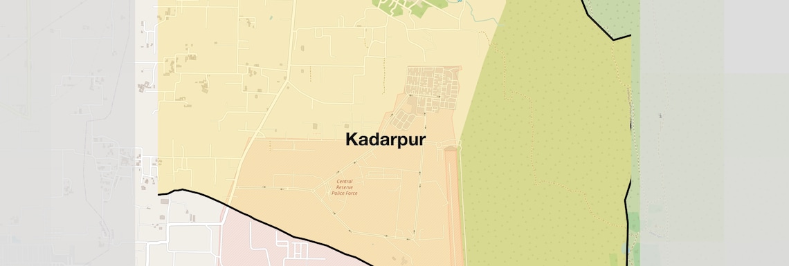 Location Map of Kadarpur, Gurgaon