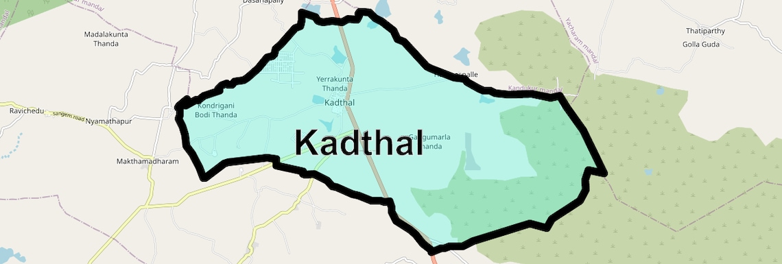 Location Map of Kadthal, Hyderabad