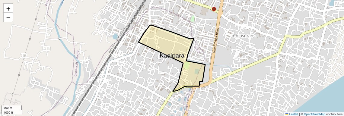 Location Map of Kaeipara, Kolkata