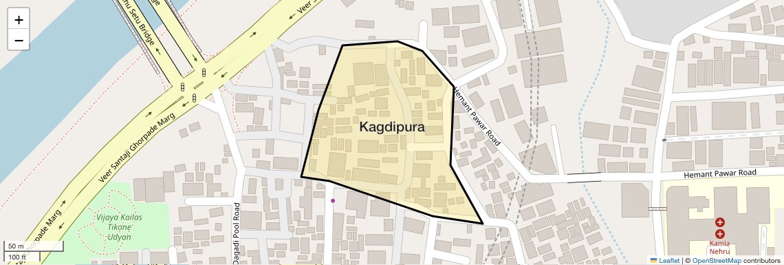 Location Map of Kagdipura, Pune