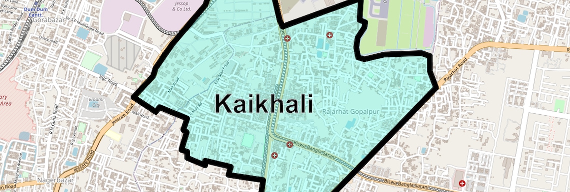 Location Map of Kaikhali, Kolkata