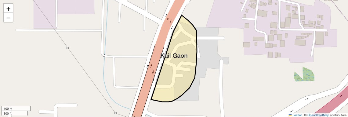 Location Map of Kail Gaon, Faridabad