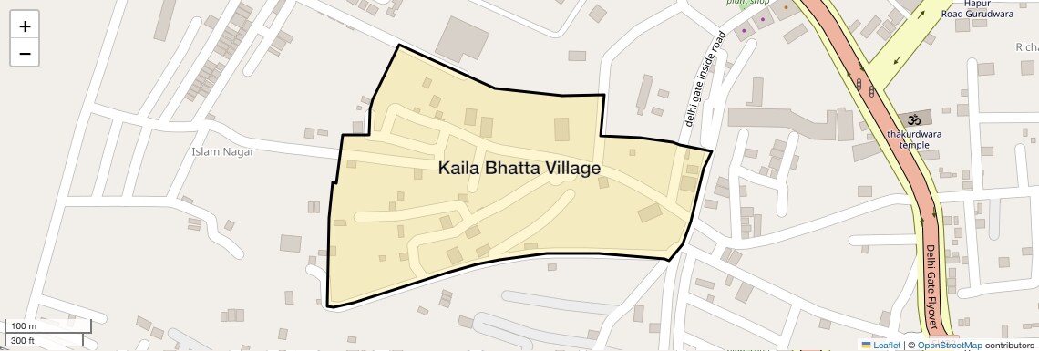 Location Map of Kaila Bhatta Village, Ghaziabad
