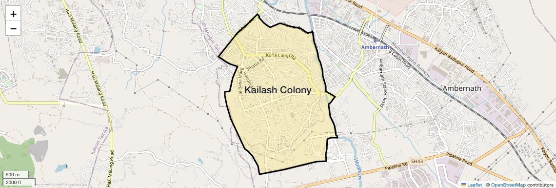 Location Map of Kailash Colony, Thane