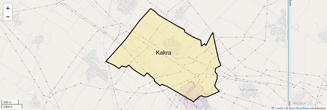 Location Map of Kakra, Ghaziabad