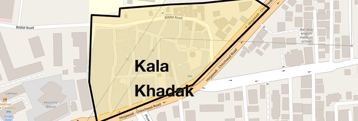 Location Map of Kala Khadak, Pune