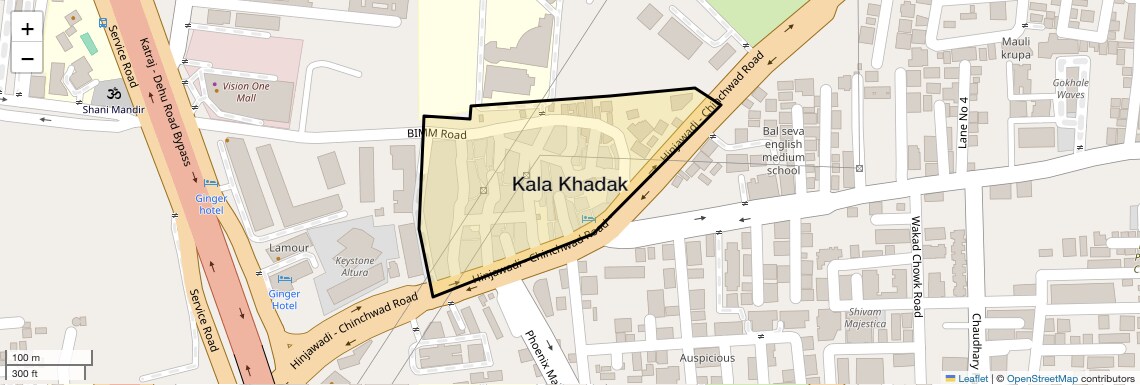Location Map of Kala Khadak, Pune
