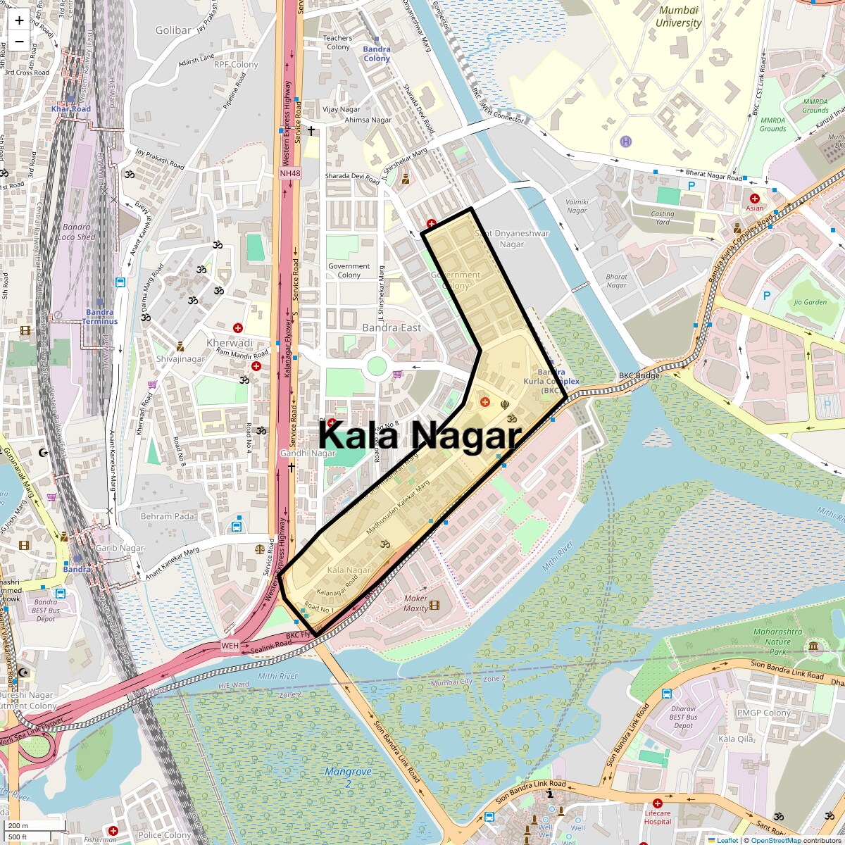 Check Time Travel of Kala Nagar, Mumbai