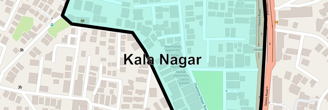 Location Map of Kala Nagar, Pune