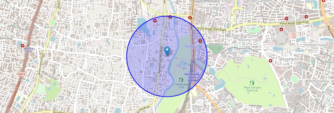 Location Map of Kalabagan, Kolkata