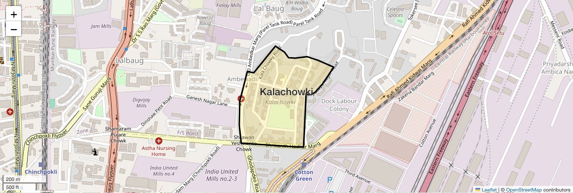 Location Map of Kalachowki, Mumbai