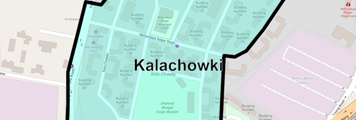 Location Map of Kalachowki, Mumbai