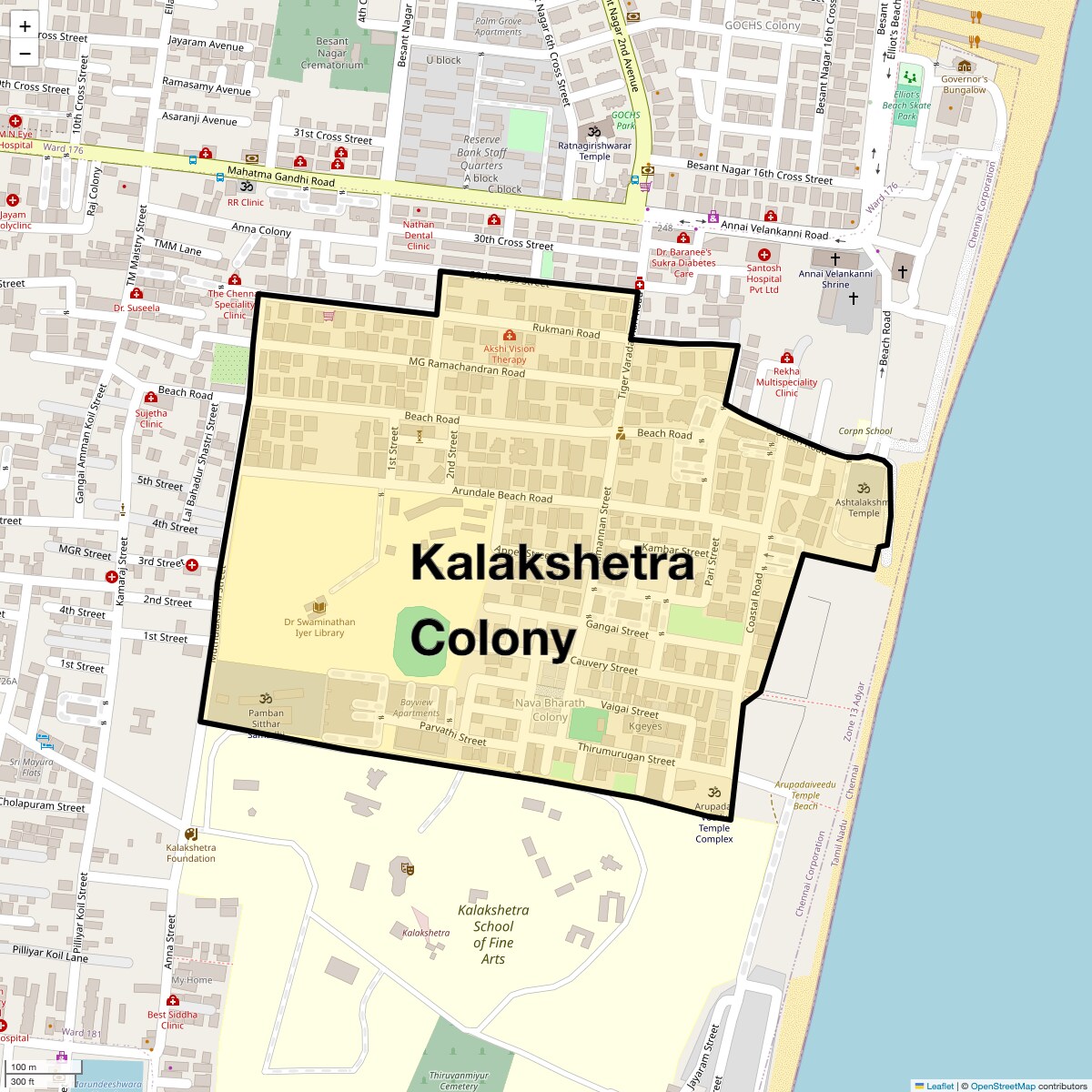 Kalakshetra Colony,Chennai